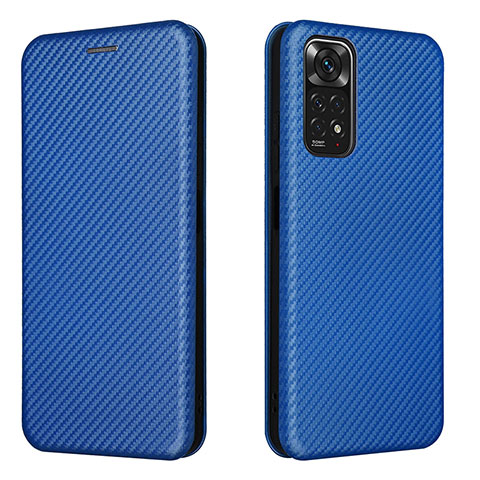 Funda de Cuero Cartera con Soporte Carcasa L02Z para Xiaomi Redmi Note 11S 4G Azul