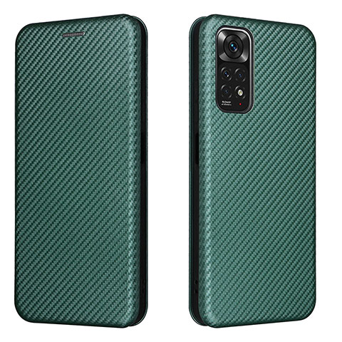 Funda de Cuero Cartera con Soporte Carcasa L02Z para Xiaomi Redmi Note 11S 4G Verde