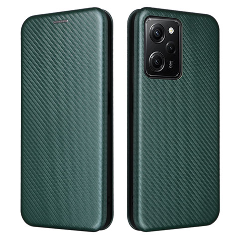 Funda de Cuero Cartera con Soporte Carcasa L02Z para Xiaomi Redmi Note 12 Pro Speed 5G Verde