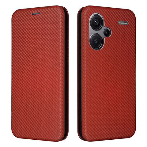 Funda de Cuero Cartera con Soporte Carcasa L02Z para Xiaomi Redmi Note 13 Pro+ Plus 5G Marron