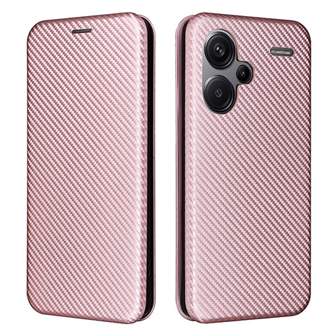 Funda de Cuero Cartera con Soporte Carcasa L02Z para Xiaomi Redmi Note 13 Pro+ Plus 5G Oro Rosa