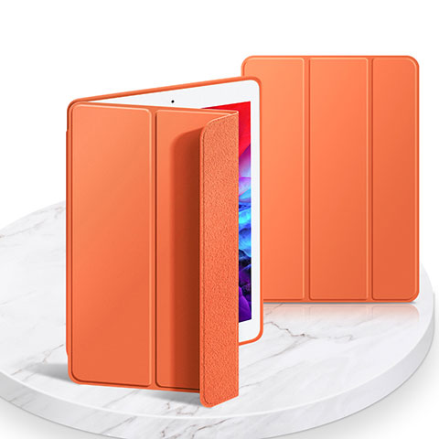 Funda de Cuero Cartera con Soporte Carcasa L03 para Apple iPad 10.2 (2020) Naranja