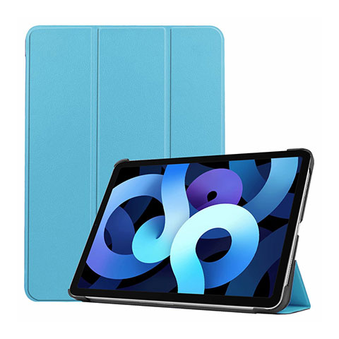 Funda de Cuero Cartera con Soporte Carcasa L03 para Apple iPad Air 5 10.9 (2022) Azul Cielo