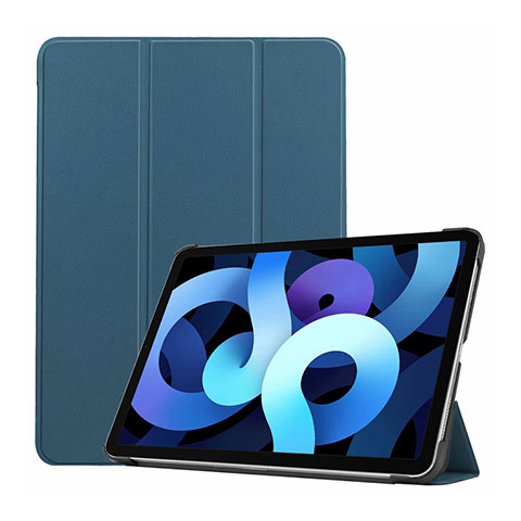 Funda de Cuero Cartera con Soporte Carcasa L03 para Apple New iPad Air 10.9 (2020) Azul