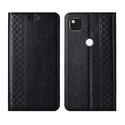 Funda de Cuero Cartera con Soporte Carcasa L03 para Google Pixel 4a Negro