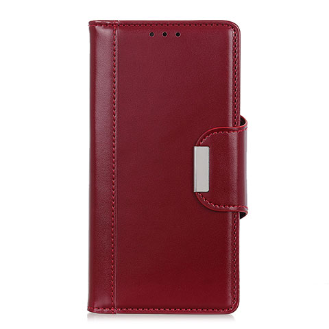 Funda de Cuero Cartera con Soporte Carcasa L03 para Huawei Honor 30S Rojo