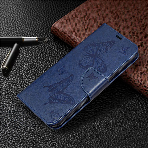 Funda de Cuero Cartera con Soporte Carcasa L03 para Huawei Honor 9C Azul