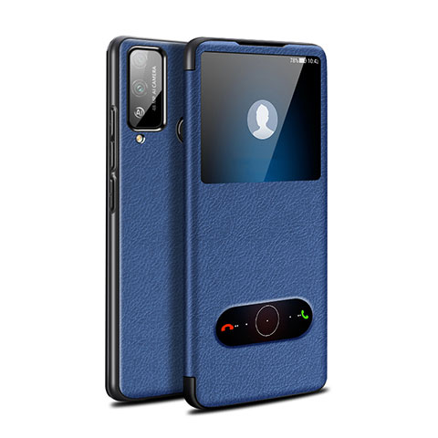 Funda de Cuero Cartera con Soporte Carcasa L03 para Huawei Honor Play4T Azul