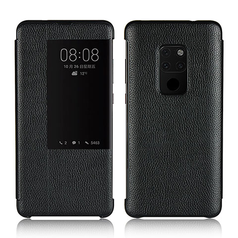 Funda de Cuero Cartera con Soporte Carcasa L03 para Huawei Mate 20 Negro