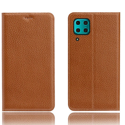 Funda de Cuero Cartera con Soporte Carcasa L03 para Huawei Nova 7i Naranja