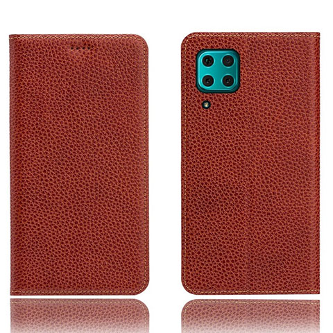 Funda de Cuero Cartera con Soporte Carcasa L03 para Huawei Nova 7i Rojo Rosa