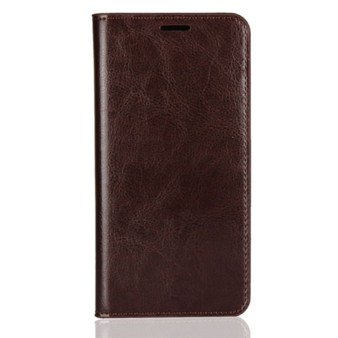 Funda de Cuero Cartera con Soporte Carcasa L03 para Huawei Y9 (2018) Marron