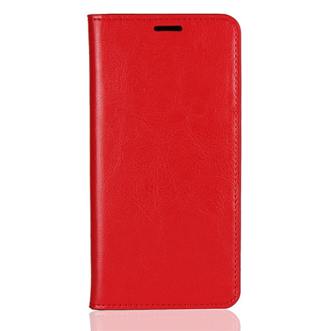 Funda de Cuero Cartera con Soporte Carcasa L03 para Huawei Y9 (2018) Rojo