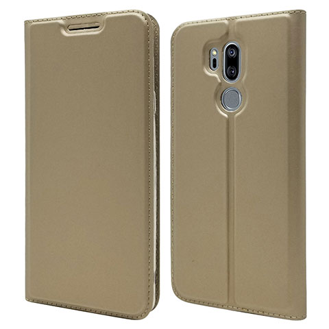 Funda de Cuero Cartera con Soporte Carcasa L03 para LG G7 Oro