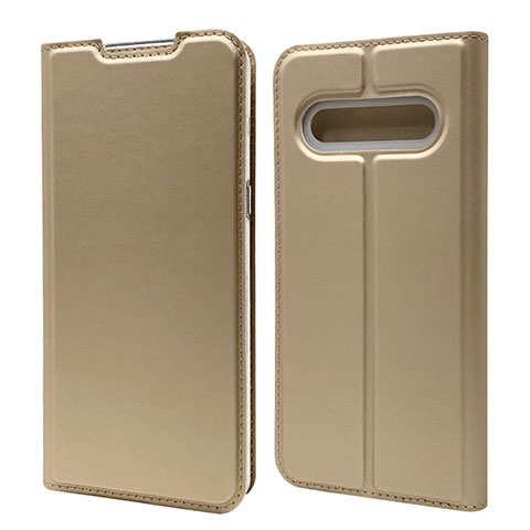 Funda de Cuero Cartera con Soporte Carcasa L03 para LG V60 ThinQ 5G Oro