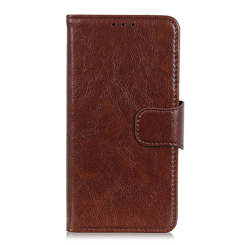 Funda de Cuero Cartera con Soporte Carcasa L03 para Motorola Moto E7 (2020) Marron