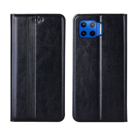 Funda de Cuero Cartera con Soporte Carcasa L03 para Motorola Moto G 5G Plus Negro