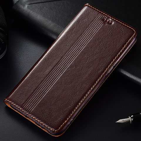 Funda de Cuero Cartera con Soporte Carcasa L03 para Nokia 4.2 Marron