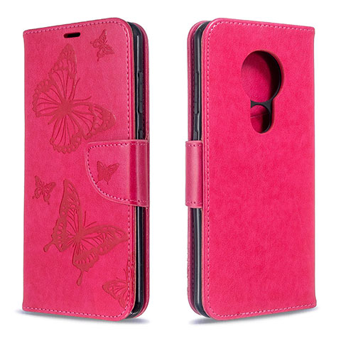 Funda de Cuero Cartera con Soporte Carcasa L03 para Nokia 6.2 Rosa Roja