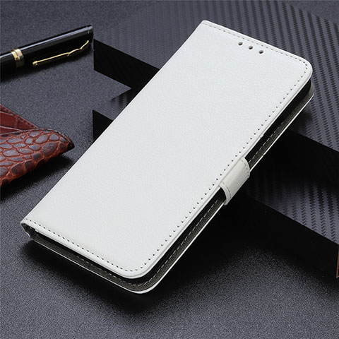 Funda de Cuero Cartera con Soporte Carcasa L03 para Oppo A32 Blanco