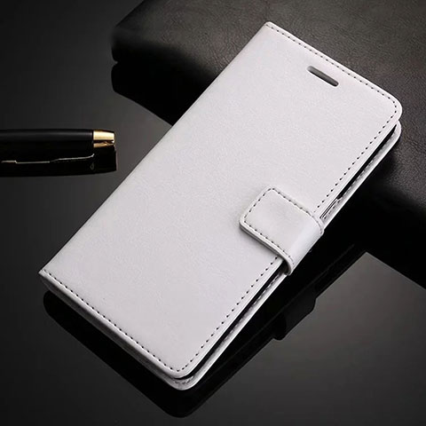 Funda de Cuero Cartera con Soporte Carcasa L03 para Oppo A92 Blanco