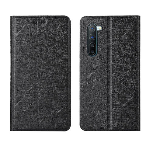 Funda de Cuero Cartera con Soporte Carcasa L03 para Oppo F15 Negro