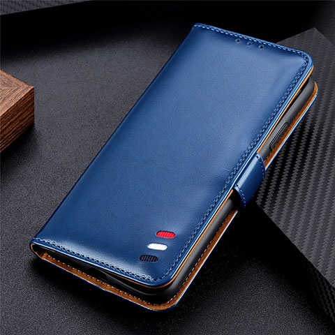 Funda de Cuero Cartera con Soporte Carcasa L03 para Realme C17 Azul