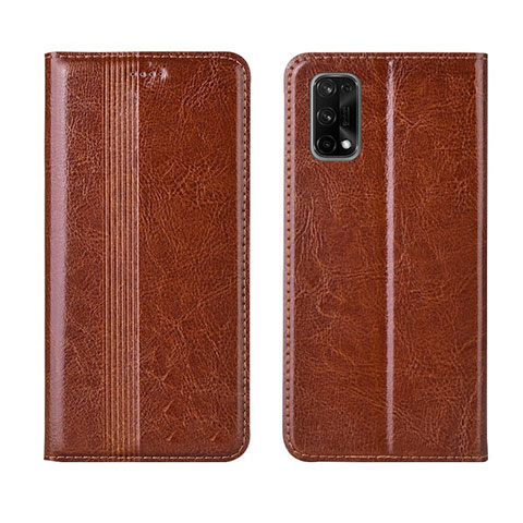 Funda de Cuero Cartera con Soporte Carcasa L03 para Realme V15 5G Marron Claro