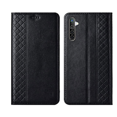 Funda de Cuero Cartera con Soporte Carcasa L03 para Realme X2 Negro