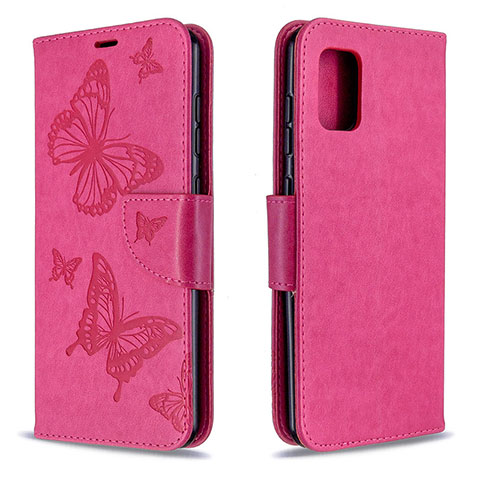 Funda de Cuero Cartera con Soporte Carcasa L03 para Samsung Galaxy A31 Rosa Roja