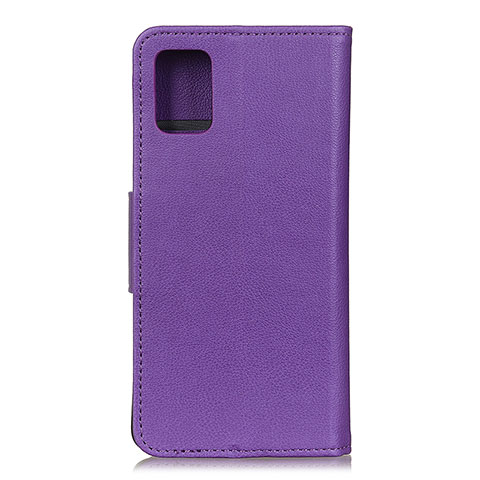 Funda de Cuero Cartera con Soporte Carcasa L03 para Samsung Galaxy A41 Morado