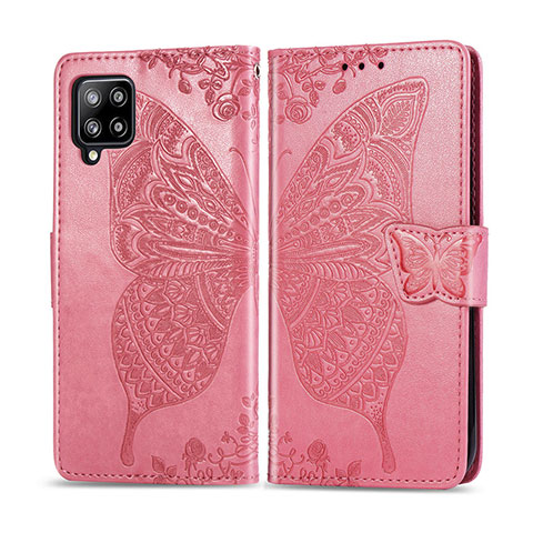 Funda de Cuero Cartera con Soporte Carcasa L03 para Samsung Galaxy A42 5G Rosa