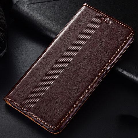 Funda de Cuero Cartera con Soporte Carcasa L03 para Samsung Galaxy A81 Marron