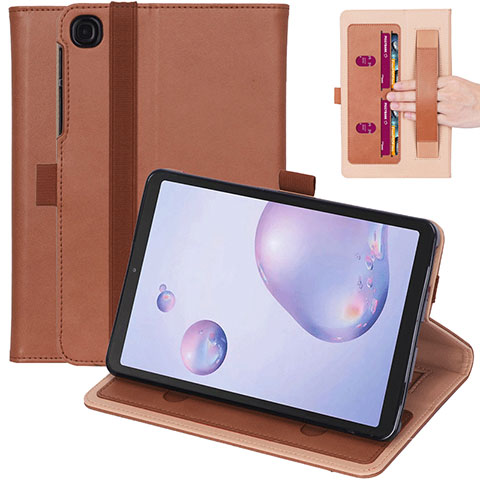 Funda de Cuero Cartera con Soporte Carcasa L03 para Samsung Galaxy Tab A7 4G 10.4 SM-T505 Marron