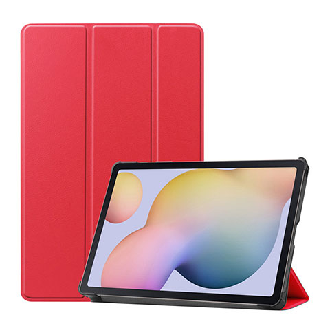 Funda de Cuero Cartera con Soporte Carcasa L03 para Samsung Galaxy Tab S7 11 Wi-Fi SM-T870 Rojo