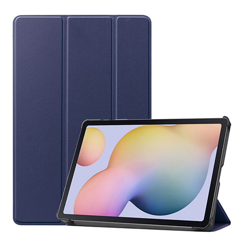 Funda de Cuero Cartera con Soporte Carcasa L03 para Samsung Galaxy Tab S7 4G 11 SM-T875 Azul