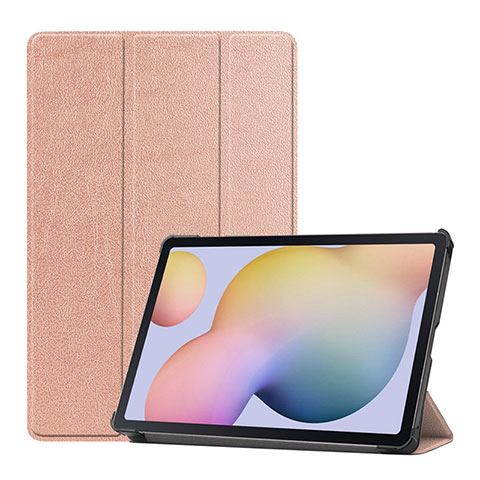 Funda de Cuero Cartera con Soporte Carcasa L03 para Samsung Galaxy Tab S7 4G 11 SM-T875 Oro Rosa