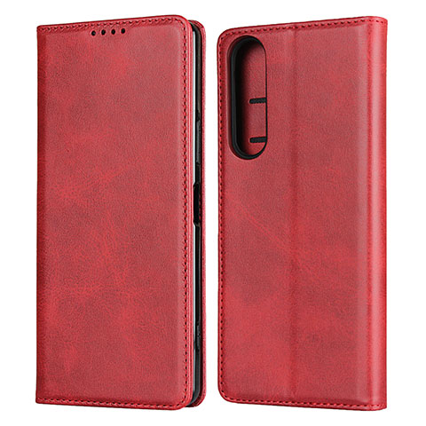 Funda de Cuero Cartera con Soporte Carcasa L03 para Sony Xperia 1 II Rojo