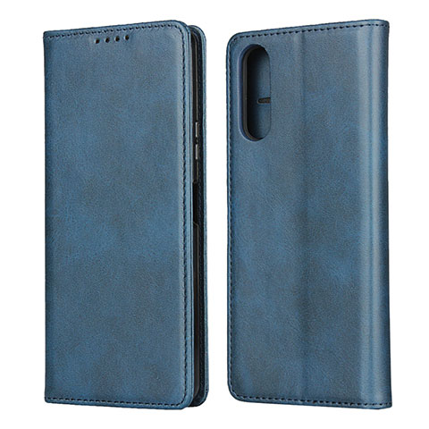 Funda de Cuero Cartera con Soporte Carcasa L03 para Sony Xperia 10 II Azul