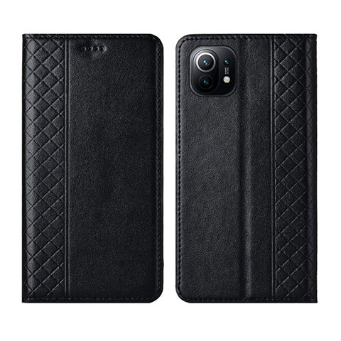 Funda de Cuero Cartera con Soporte Carcasa L03 para Xiaomi Mi 11 5G Negro