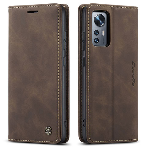 Funda de Cuero Cartera con Soporte Carcasa L03 para Xiaomi Mi 12 5G Marron