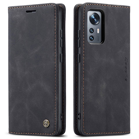 Funda de Cuero Cartera con Soporte Carcasa L03 para Xiaomi Mi 12 5G Negro