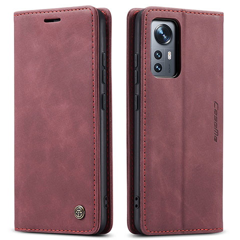 Funda de Cuero Cartera con Soporte Carcasa L03 para Xiaomi Mi 12S Pro 5G Rojo Rosa