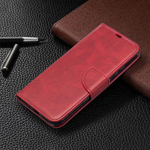 Funda de Cuero Cartera con Soporte Carcasa L03 para Xiaomi POCO C3 Rojo