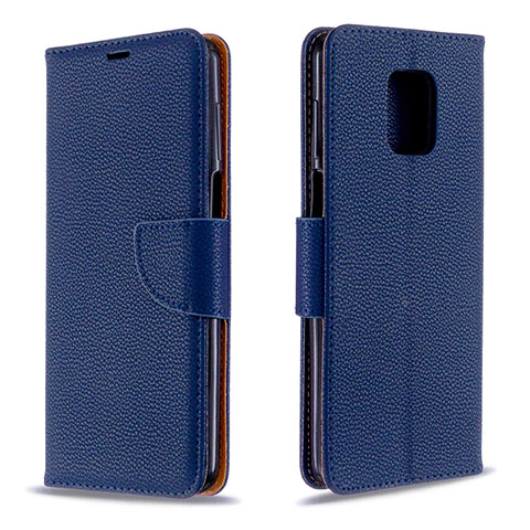 Funda de Cuero Cartera con Soporte Carcasa L03 para Xiaomi Poco M2 Pro Azul