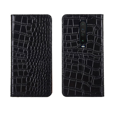 Funda de Cuero Cartera con Soporte Carcasa L03 para Xiaomi Redmi K30i 5G Negro