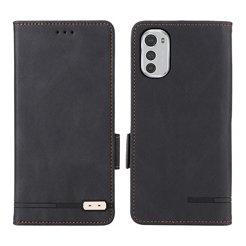 Funda de Cuero Cartera con Soporte Carcasa L03Z para Motorola Moto E32 Negro