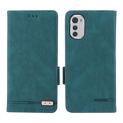 Funda de Cuero Cartera con Soporte Carcasa L03Z para Motorola Moto E32 Verde