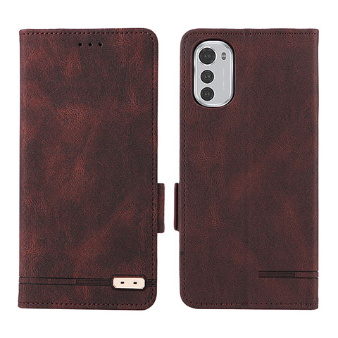 Funda de Cuero Cartera con Soporte Carcasa L03Z para Motorola Moto E32s Marron