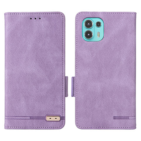 Funda de Cuero Cartera con Soporte Carcasa L03Z para Motorola Moto Edge 20 Lite 5G Morado